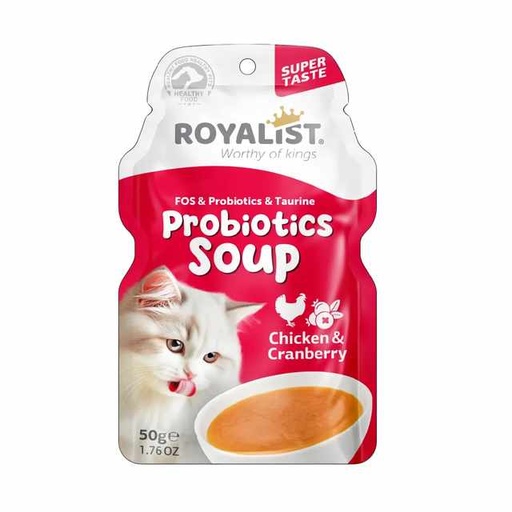 [8682291409865] Royalist cat probiotics soup chicken & cranberry 50g