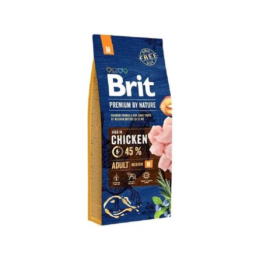 [8595602526376] Brit dog adult medium chicken 15kg