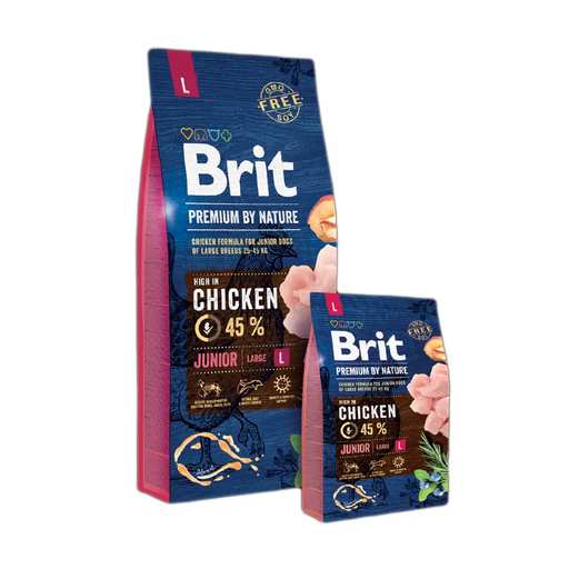 [8595602526437] Brit dog junior chicken large 15kg