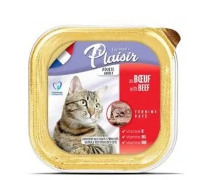 [3428460051184] Plaisir au bœuf pour chats 100 g