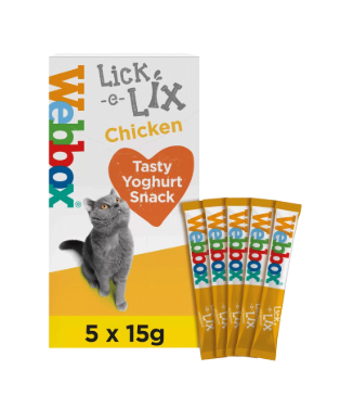 [002431] Gâteries Pour Chats au Poulet Lick-e-Lix de Webbox