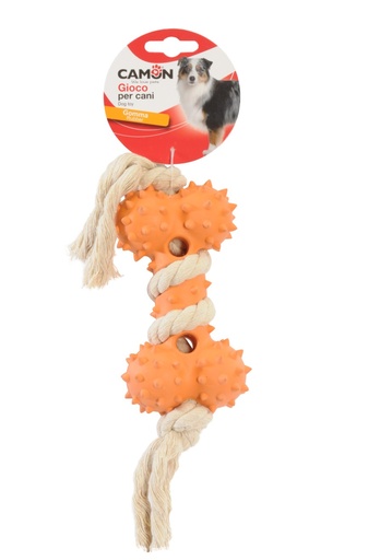 [AD0726] Jouet Pour Chien - OS en Caoutchouc Avec Corde