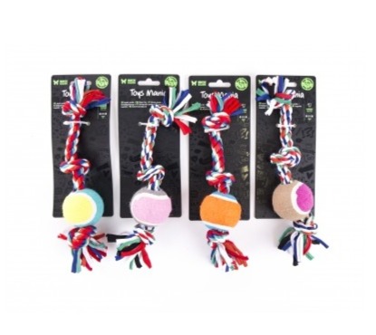 [89321] Jouet Pour Chiot Corde + Balle De Tennis MARTIN SELLIER