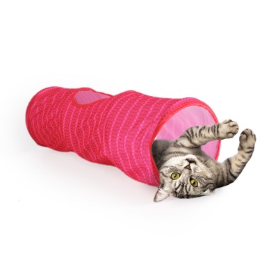 [2140] Jouet Tunnel pour chat Rose All For Paws
