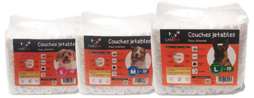 [PM-6B5FFE0044F4] Couches jetables x 10 Canijess S (prix affiché) / M / L
