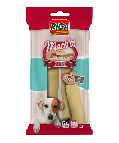[6692] Riga Mach'Os / 5 barres soufflées à mâcher eu boeuf pour chiens moyens