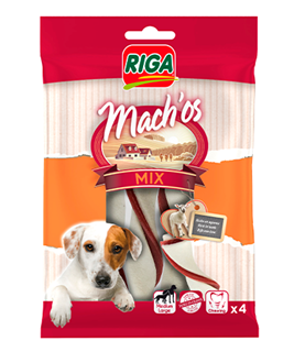 [6689] Riga Mach'Os / 4 bâtonnets à mâcher à l'agneau pour chiens moyens