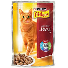 [frais et compléments chats;"Boutique Chat""] Purina Friskies Pochon au Boeuf 100 g