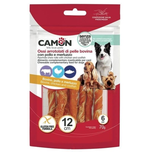 [8019808209128] CAMON Rolls Bovine&Rabbit 70g