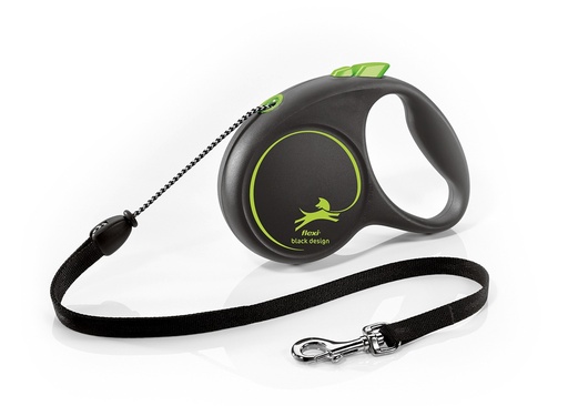 [FU02C3] FLEXI BLACK DESIGN XS CORD 3M VERT