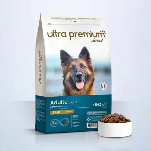 [ultra-premium-chien-adulte-de-grande-taille-30-kg-croquettes-super-premium-12kg] Ultra Premium Chien adulte de grande taille >30 kg Croquettes super premium – 12kg
