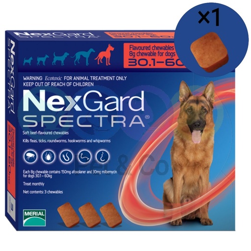 Nexgard Dewormer for Dogs 30.1-60kg - 1 tab