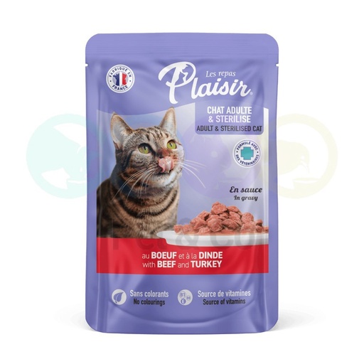 Plaisir Chunks in Gravy for Cats with Beef 100g