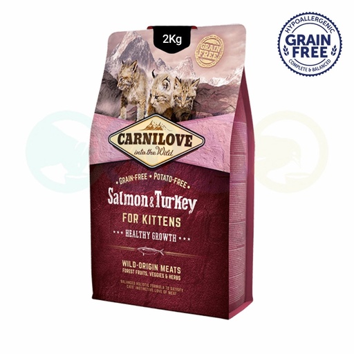Carnilove Kibbles for Kittens with Salmon & Turkey 2Kg