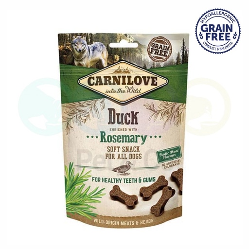 Carnilove Dog Treats Semi-moist with Duck & Rosemary 200g