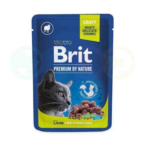 Brit Chunks in Gravy for sterilized cats with Lamb 100g