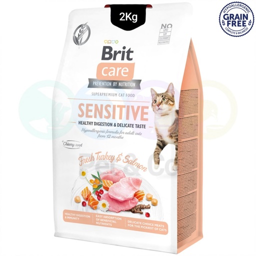 Brit Care Grain-free Kibbles for Cats with Sensitive Digestion 2kg