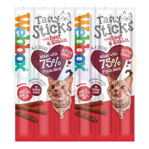 Webbox Sticks for Cats with Beef & Rabbit 6×5g