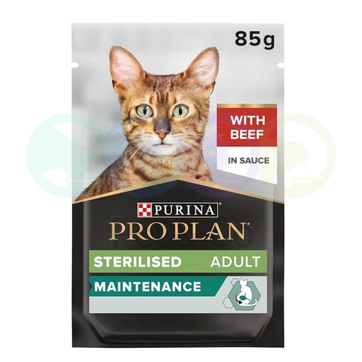 Pro Plan Chunks in Gravy for Sterilized Cats with Beef 85g