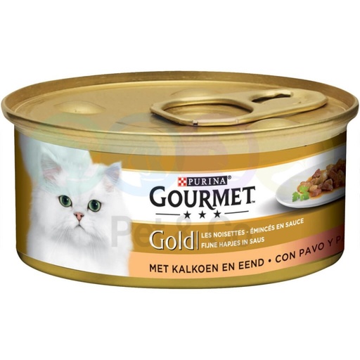 Gourmet Gold Double Pleasure for Cats with turkey & duck 85g