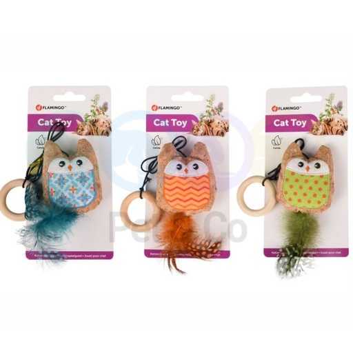 Cat Toy Kirk Owl with Elastic Band Flamingo