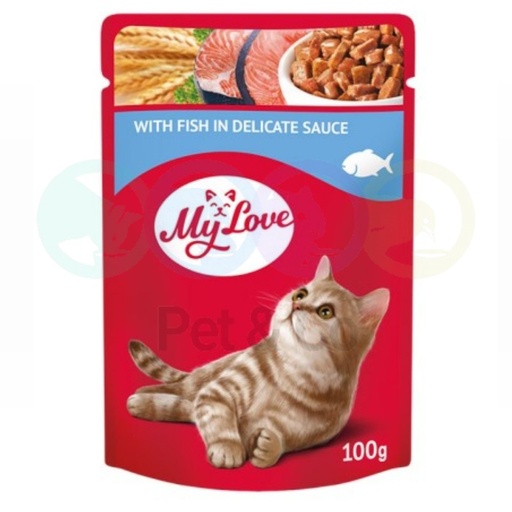 Mylove Fillets in Gravy with Fish for Cats 100g