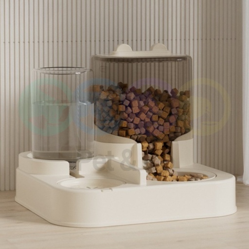 Feeder and Water Dispenser Set for Cats & Dogs