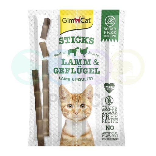 GimCat Sticks for Cats with Lamb & Poultry 4×3g