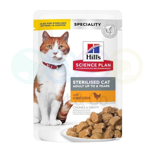 Hill's Chunks in Gravy for Sterilised Cats with Chicken 85g