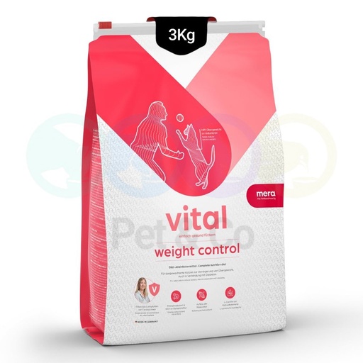 Mera Vital Kibbles for Cats Weight Control 3Kg