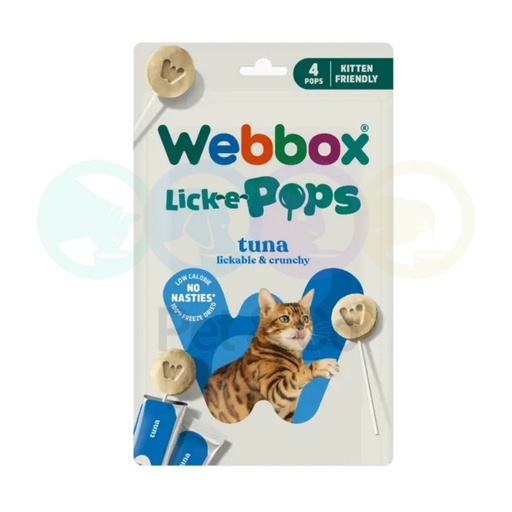 Webbox Cat Treats Lick-e-Pops with Tuna 4pcs