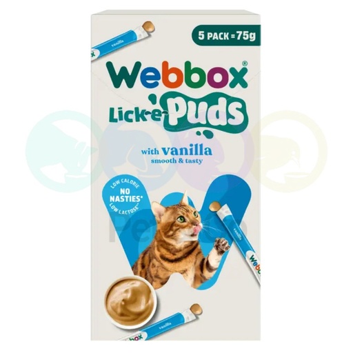 Webbox Cat Treats Lick-e-Puds with Vanilla 5pcs