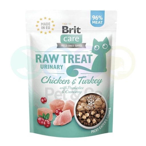 Brit Care Cat Treats Raw for Urinary Tract with Chicken & Turkey 40g