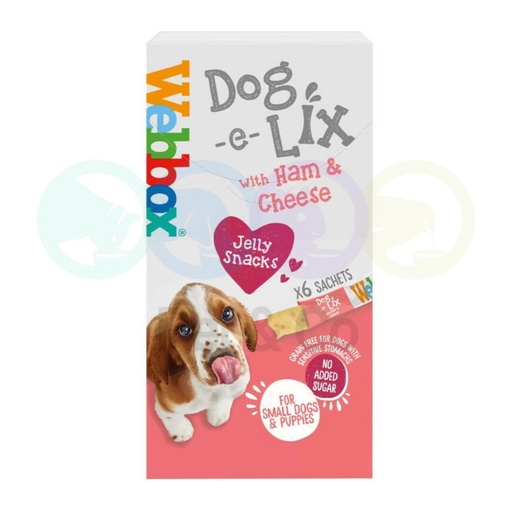 Webbox Dog-e-Lix Treats with Ham & Cheese 6×15g