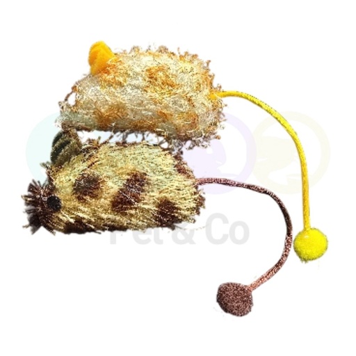 Cat Toy Wool Mousse with tail 2pcs
