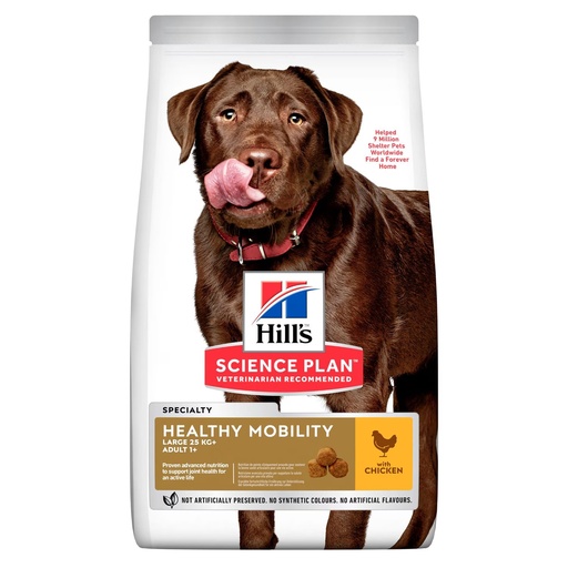 Hill’s Science Plan Large Breed Healthy Mobility pour Chien Adulte de Grande Race au Poulet (14kg)