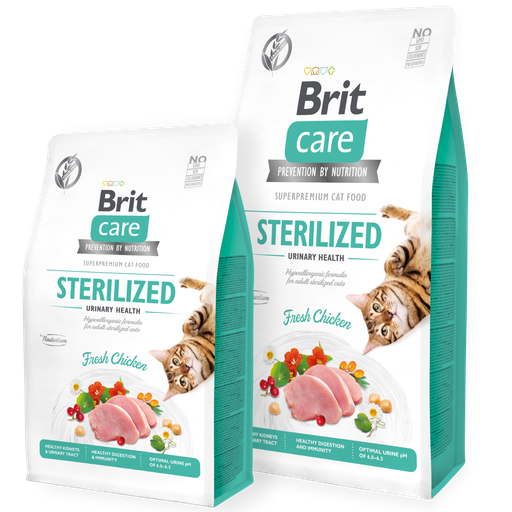 Brit Care Cat Grain-Free Stérilisé Urinary Health (2kg ou 7kg) - 2kg
