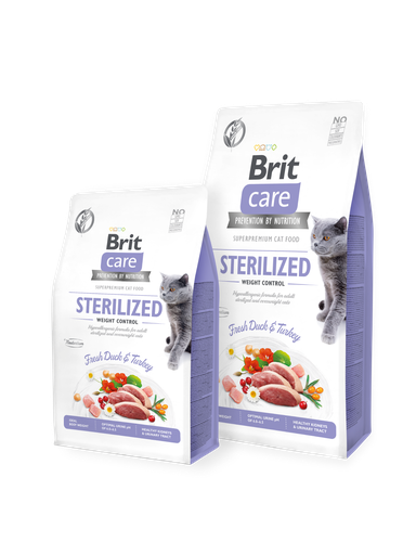 Brit Care Cat Grain-Free STERILIZED AND WEIGHT CONTROL 2kg | 7kg (controle de poid) - 7kg