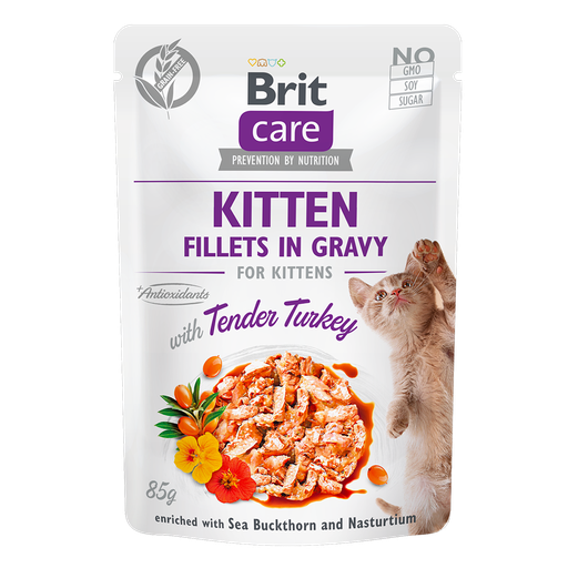 Brit Care Pochons en Sauce Pour Chaton Tender Turkey (Dinde) 85 g