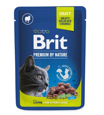 Brit Premium Pochon Agneau pour chat stérilisé 100g