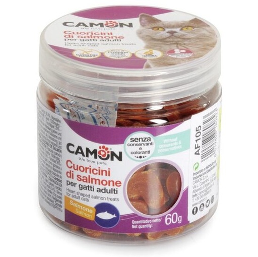 Friandises au Saumon en Forme de Cœur Camon 60g