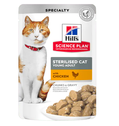 HILL'S SCIENCE PLAN Chat Adulte Stérilisé Sauce au Poulet - sachet repas 85G