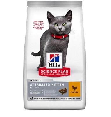 Hill's Science Plan Croquettes pour Chaton Stérilisé au Poulet 1.5kg