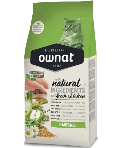 Ownat Classic Hairball anti-boules de poils pour chat adulte 4kg