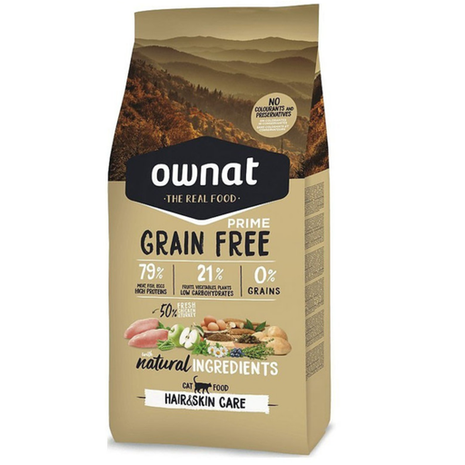Ownat Grain Free (sans céréale) Prime Hair & Skin 3kg