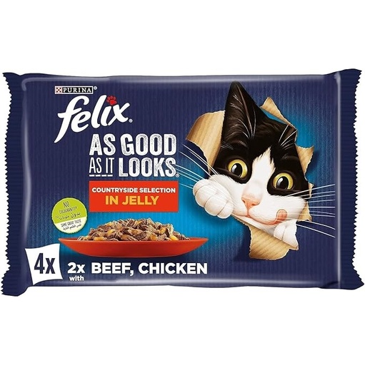 Purina Felix As Good As It Looks Country Selection Poulet et Boeuf 4x85g