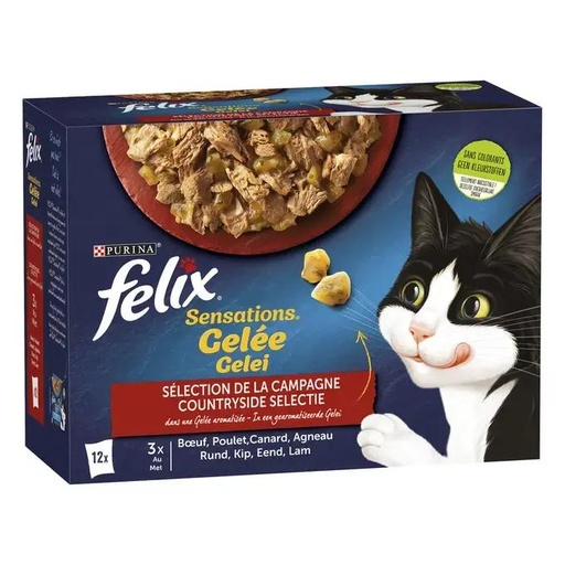 Purina Felix Sensations Sélection de Campagne en Gelée 12x85g