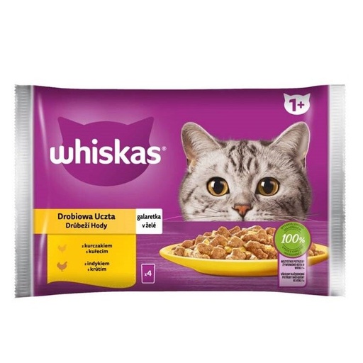 Whiskas Volaille en gelée dinde et poulet 4x85g