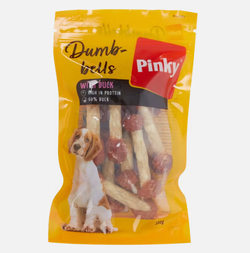 Bâtonnets à Mâcher pour Chien Au Canard (Pinky Duck Dumbbells 100g)