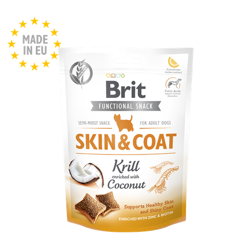 Brit Care Dog Functional Snack Skin and Coat Krill (fruit de mer) 150g